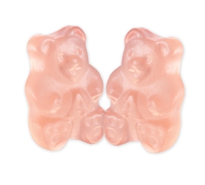 Albanese Pink Grapefruit Gummi Bears  gummy candy in pink